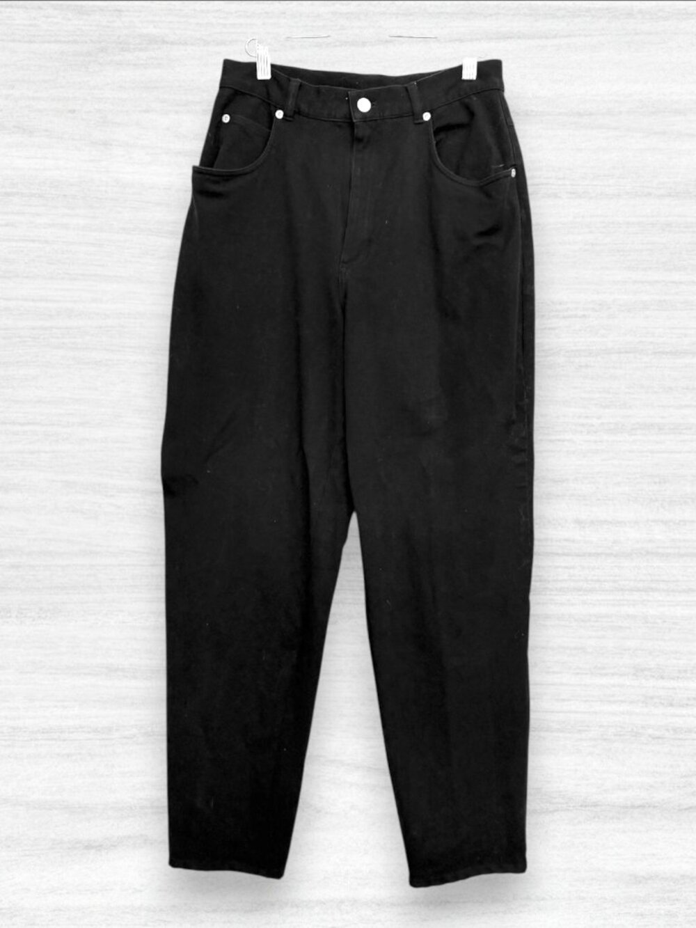Vintage Jones New York Sport 90s Black High Rise Tapered Stretch Jeans Pants 8